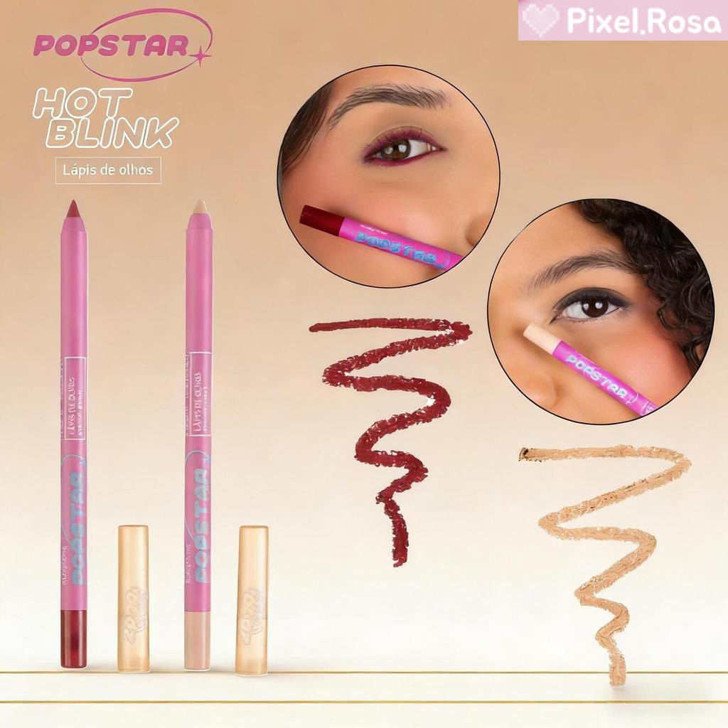 Lápis Delineador PopStar Ruby Rose Hot Blink - Para Traçados Precisos HB 2402 [Original]