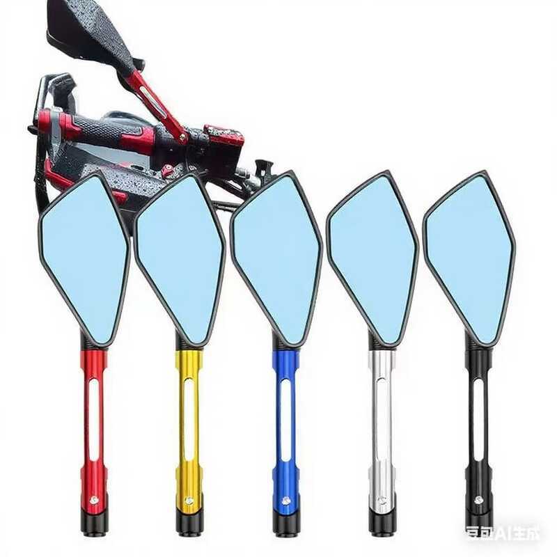 Espelho retrovisor de liga de alumínio modificado para motocicleta Espelho retrovisor Espelho retrovisor para carro de r