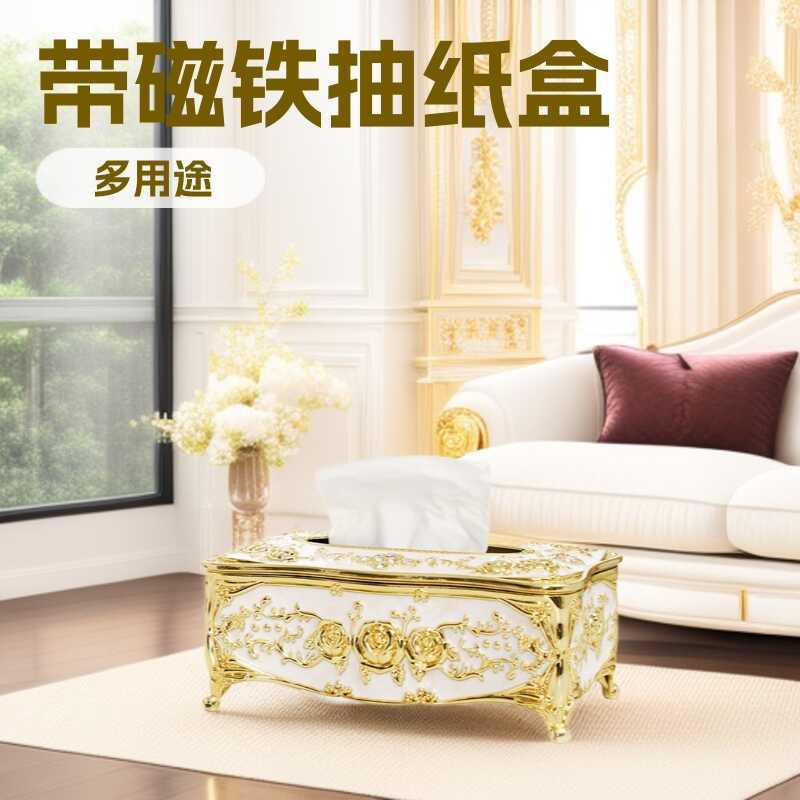 Luz de luxo High-End estilo europeu caixa de papel casa sala estar mesa café caixa tecido criativo casa mesa jantar guar