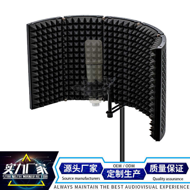 Microfone de plástico de três portas e cinco portas, redução de ruído, absorção de som e absorção de som