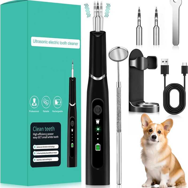 Pet Real ultra-sônico dentes Scaler doméstico carregamento usb com luz led gato cão limpeza Oral remover cálculo