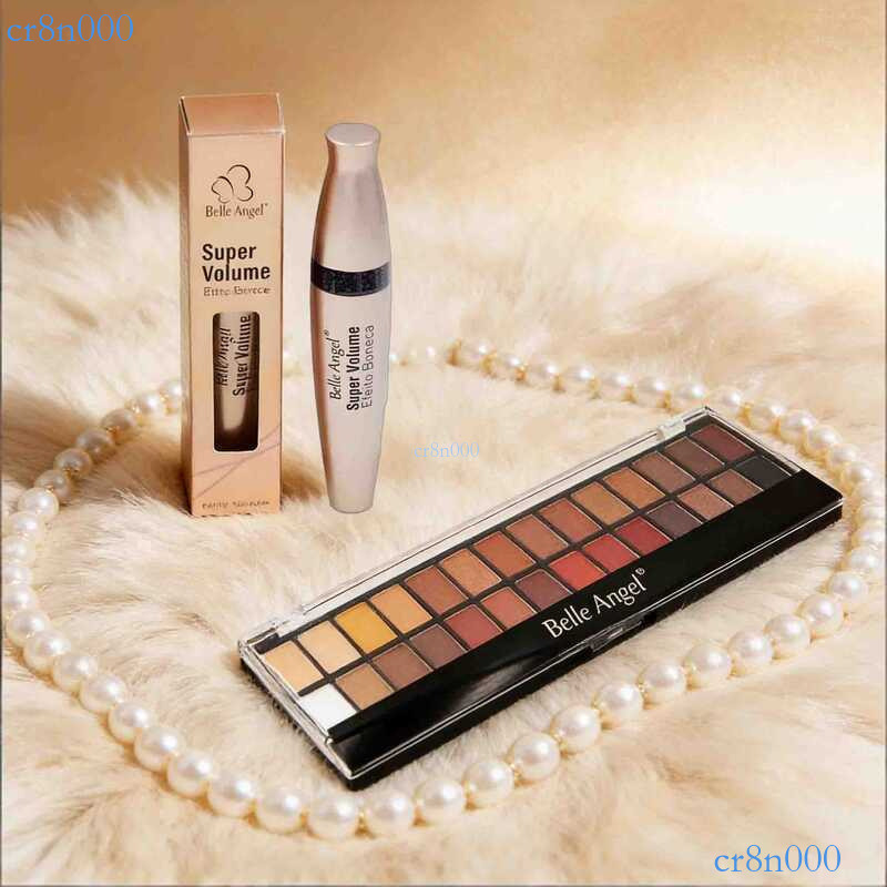 Combo Belle Angel: Paleta 28 Cores Nude + Rímel de Volume para Cílios - Kit Maquiagem Completo B-039+B013-1 ✨cr8n000