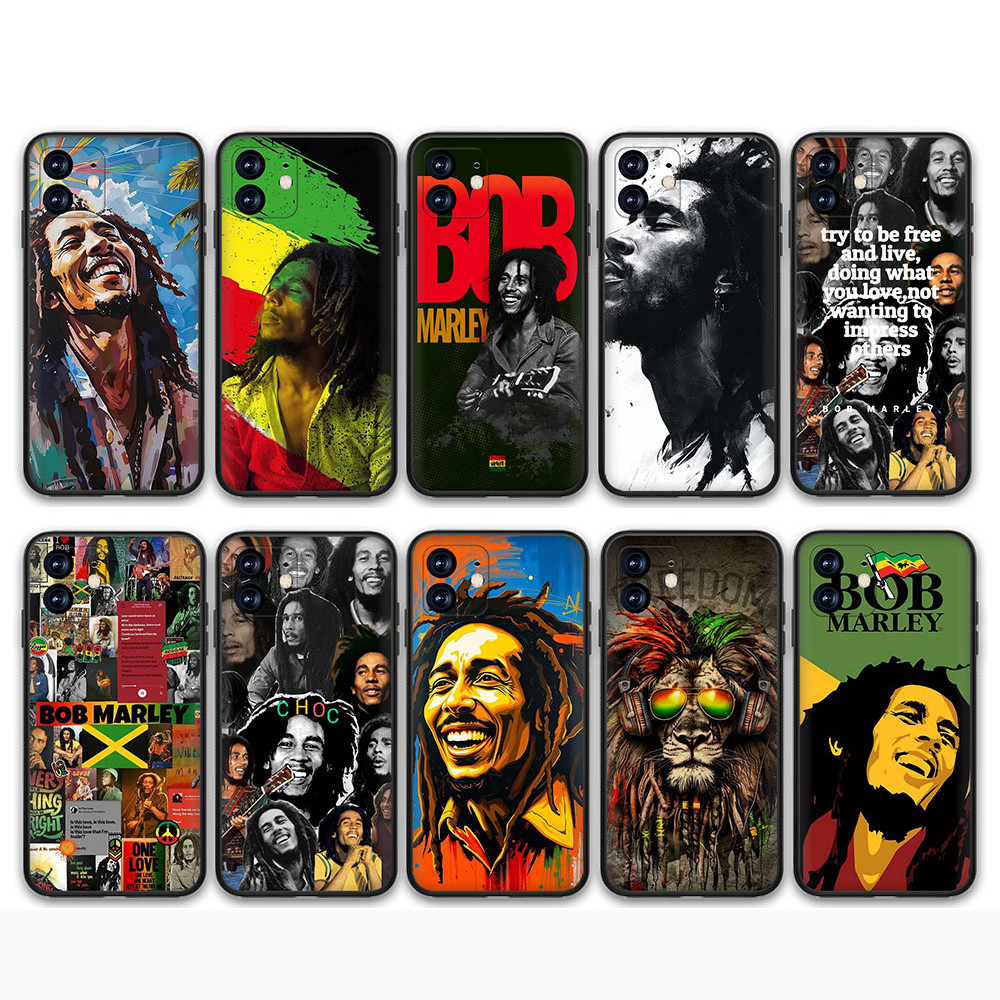 Motorola Moto G05 G15 Power G35 G86 E15 X003 Bob Marley Capa Macia Para Telefone