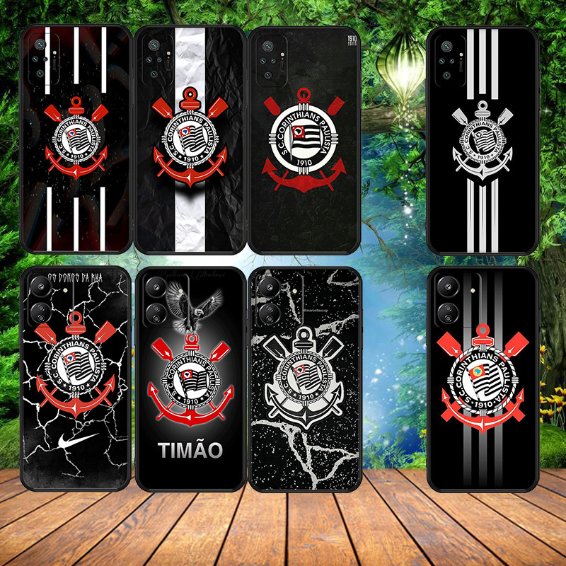Capa De Telefone Preta Macia Samsung A03s A05S A06 A07 A10S A11 A12 Corinthians Paulista
