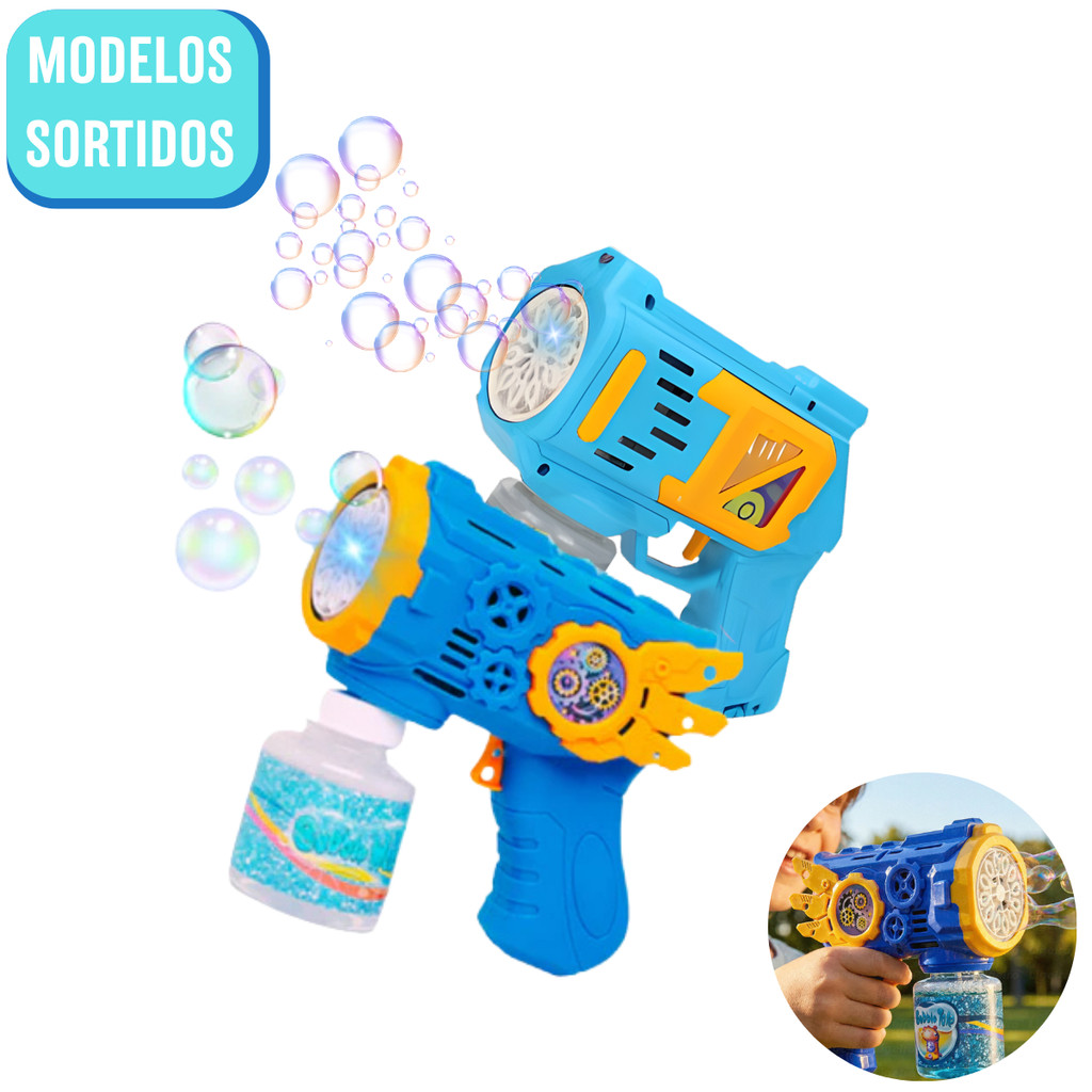 Pistola de Bolhas Automática - AZUL
