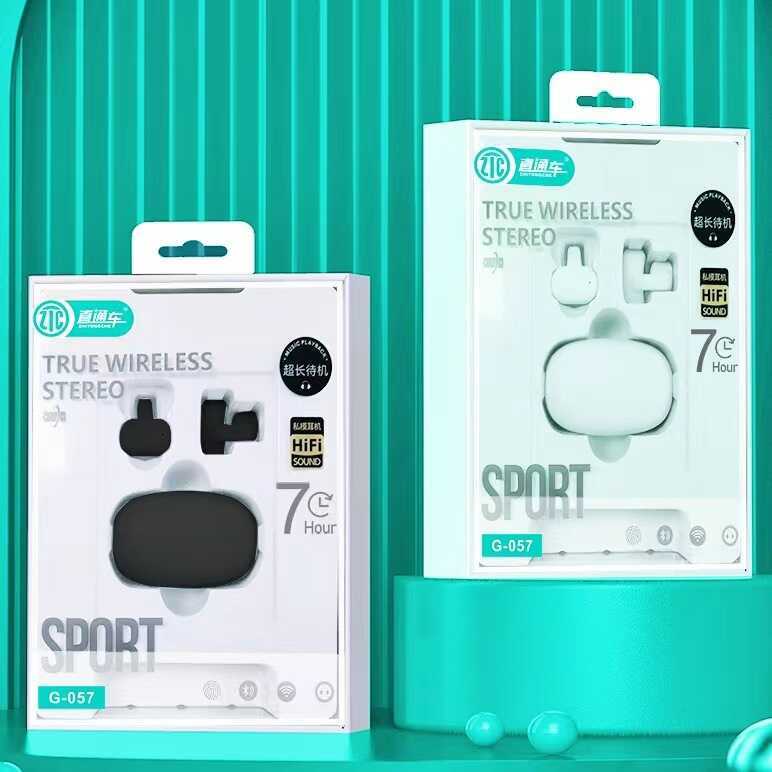 Binaural Clip-On fone de ouvido bluetooth longa vida útil da bateria estéreo cancelamento ruído fone de ouvido bluetooth