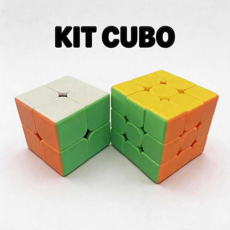 Kit 2 Cubo Mágico 2x2 3x3 Profissional Original Anti-Stress Brinquedo Educativo