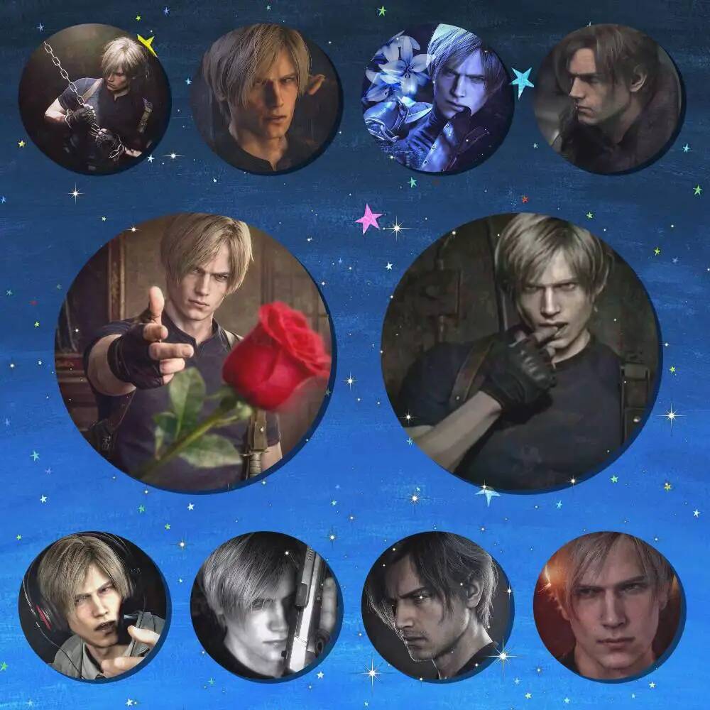 Leon Kennedy Broche De Folha De Flandres Figura Ícone Crachá Broches Feitos À Mão Para Decoração De Roupas De Mochila