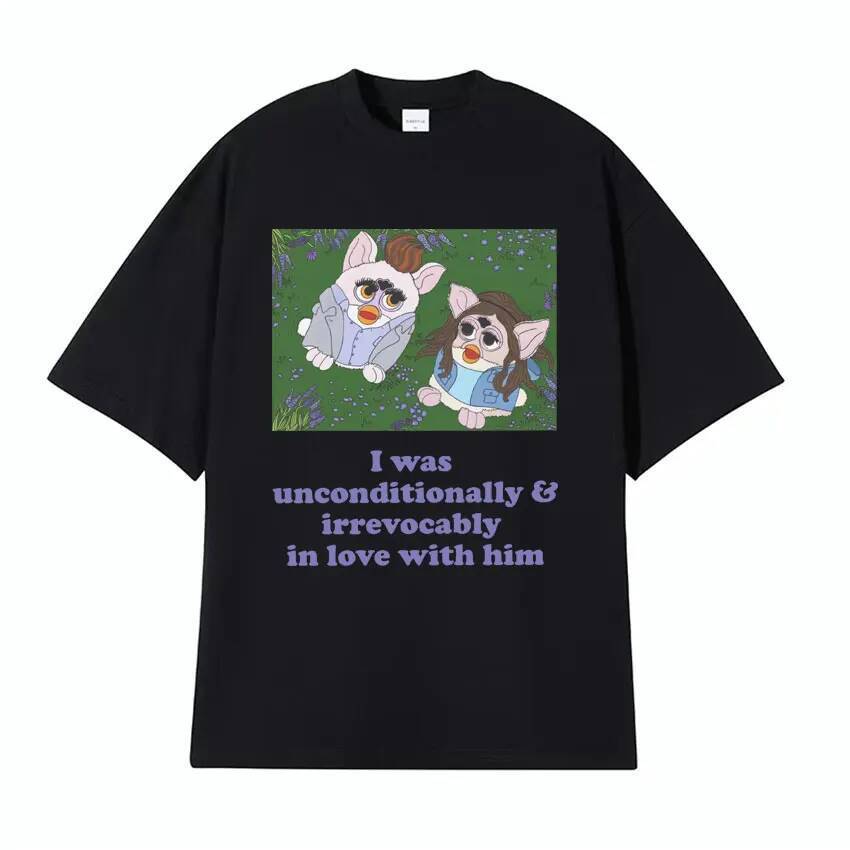 Twilight Furby T Shirts Bella Swan & Edward Cullen in The Meadow I Was Unconditionally and Irrevocably in Love