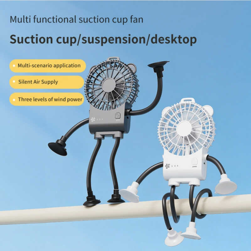Mini ventilador ventosa ventilador dobrável de mesa ventilador polvo silencioso ventilador usb