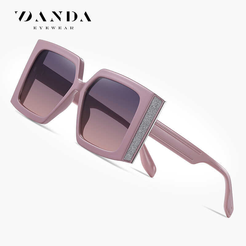 Óculos de sol polarizados de armação grande Óculos de sol de alta qualidade TR7550 Óculos de sol quadrados rosa Anti-ult
