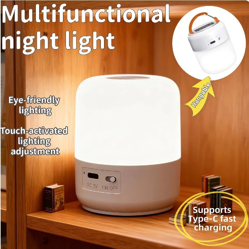 Abajur Quarto Luminária Led De Mesa Criado Mudo Recarregável Touch Cabeceira De Quarto Luz Estudos