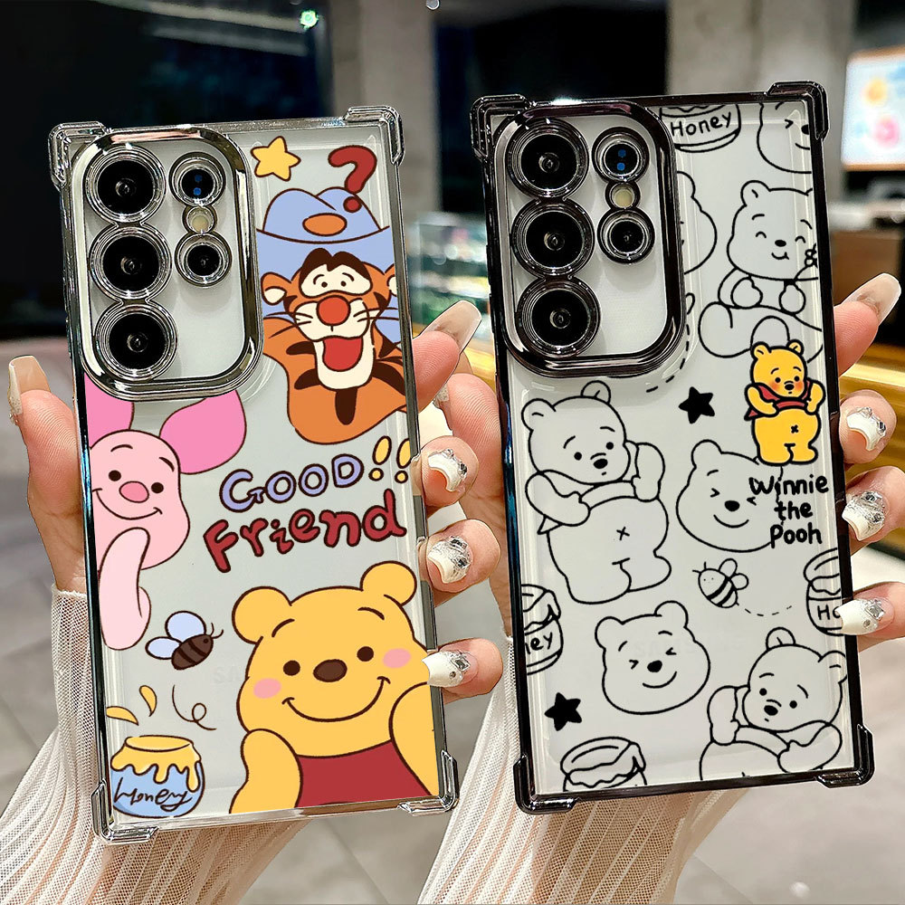 Disney Winnie Pooh Linda Capa Transparente Para Samsung S26 Ultra A57 S24 S23 S22 S21 S25 Plus S20 S25FE S26EDGE A37 De 