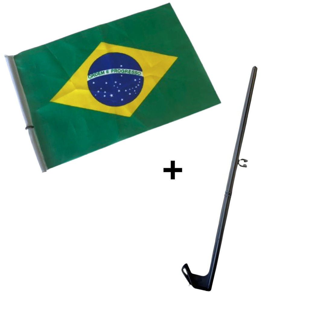 Bandeira Brasil Para Vidro De Carro Torcida Copa Do Mundo Seleção Brasileira