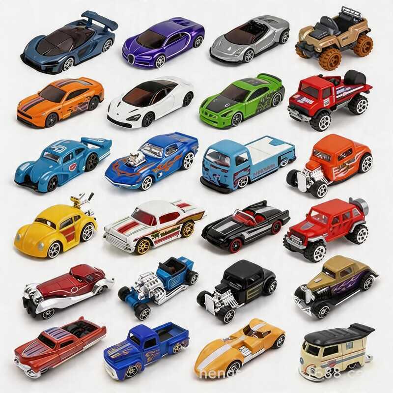Kit 3/7/14 Carrinhos De Ferro Estilo Hot Wheels Coleção Miniaturas Carros De Brinquedo Colecionáveis