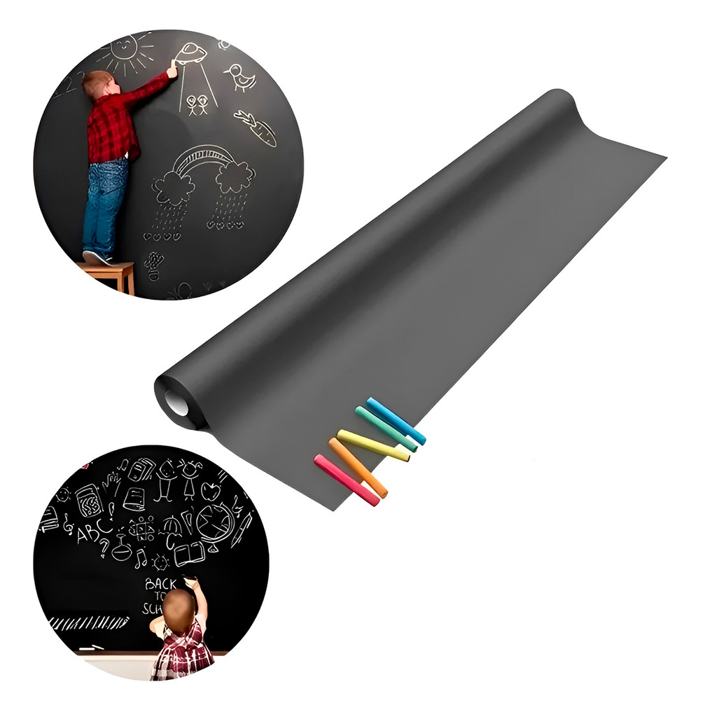 Quadro Negro Lousa Adesiva Infantil Cozinha Escritório 2mts