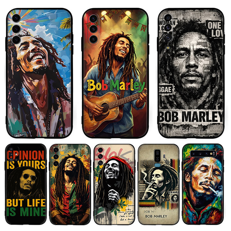 Para Samsung A14 A15 A16 A20 A30 A20S A21 A21S A22 A23 A24 A31 Bob Marley Macio Preto TPU silicone Caso De Telefone 4Y27