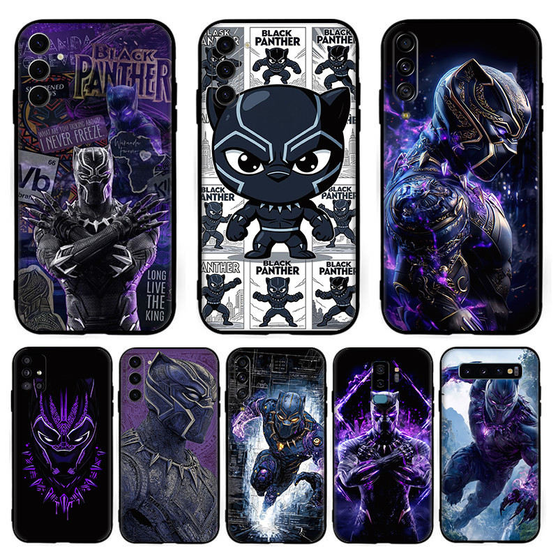 Para Samsung A32 A33 A34 A35 A50 A50S A30S A51 A52 A52S A53 A54 Anime Dos Desenhos Animados Pantera Negra 5Y11 TPU Silic
