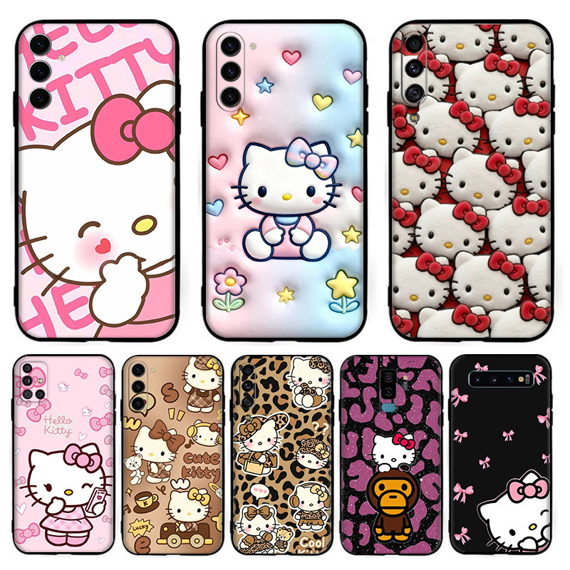 Para Samsung A01 Ue A02 M02 A03S A03 Core 164mm 166mm A04S A04E A04 A05 A05S A06 Anime Cartoon Hello Kitty 5Y11 TPU Capa
