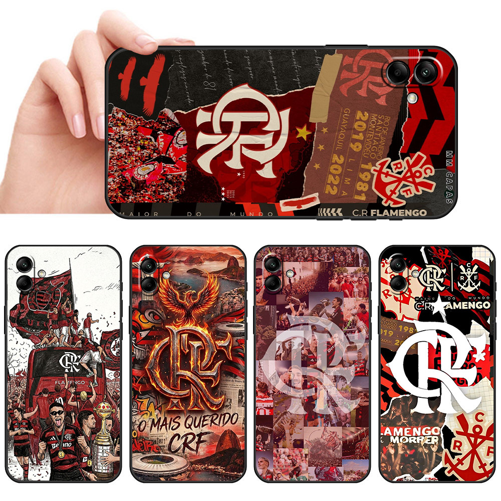 Capa De Telefone Preta Macia Para Samsung A03S A03 A04 A04E A04S A05 A05S A06 Flamengo Quebra-Cabeça Protetora Anti-Qued