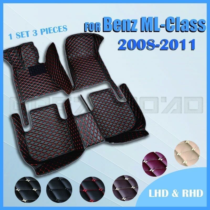 Tapetes De Carro Para BENZ ML Classe W164 2008 2009 2010 2011 Almofadas De Pé De Automóvel Personalizadas Capa De Tapete