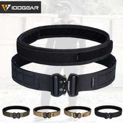 Cinto Tático IDOGEAR De 2 " Com Interno 2 Em 1 LSR MOLLE Fivela De Liberação Rápida Ajustável 3415