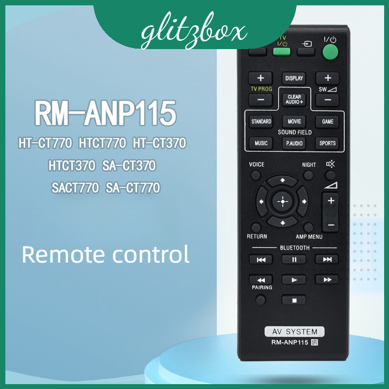 Controle Remoto Rm-anp115 De Alta Qualidade Para Soundbars Sony Compatíveis Com Ht-ct370 ct770 Sact370