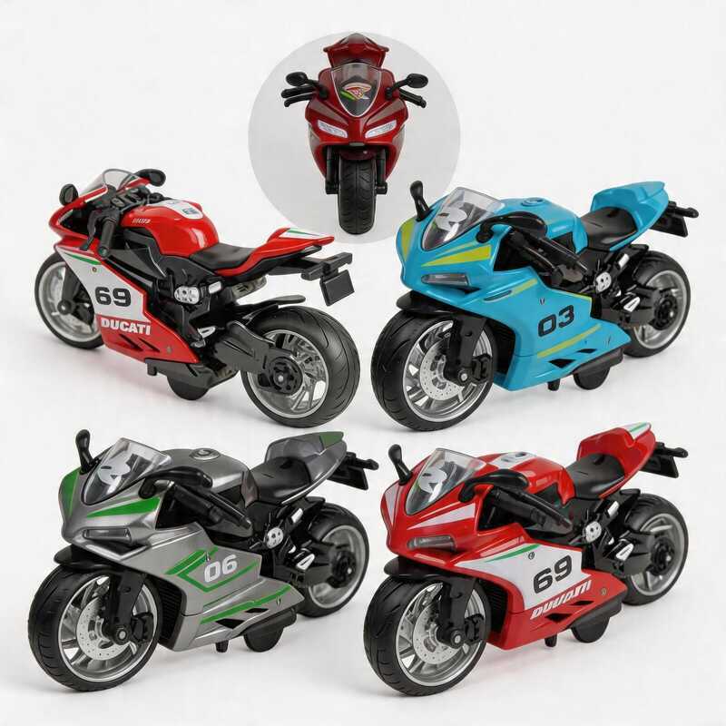 Moto Em Miniatura De Ferro De Fricção Com Som E Farois De Led DUCATI PANIGALE Motos De Metal