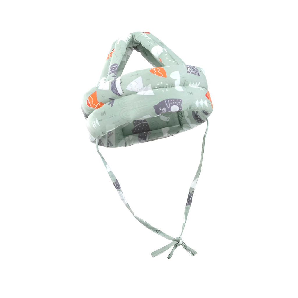 JS Capacete Protetor Infantil Bebê Segurança Cabeça Ajustável Cor:Verde