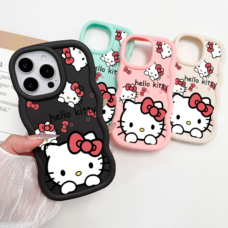 Capa Para iPhone 13 12 11 16 17 15 14 Pro Max XR 17Air XSMax Macaron Cor Silicone Caso De Telefone Olá Kitty MKL JJ