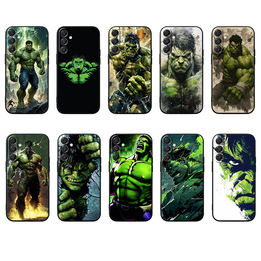 Para Samsung A06 A16 A07 A17 A26 A36 A56 A37 A57 S25 FE 5G Hulk Macio Preto Caso De Telefone