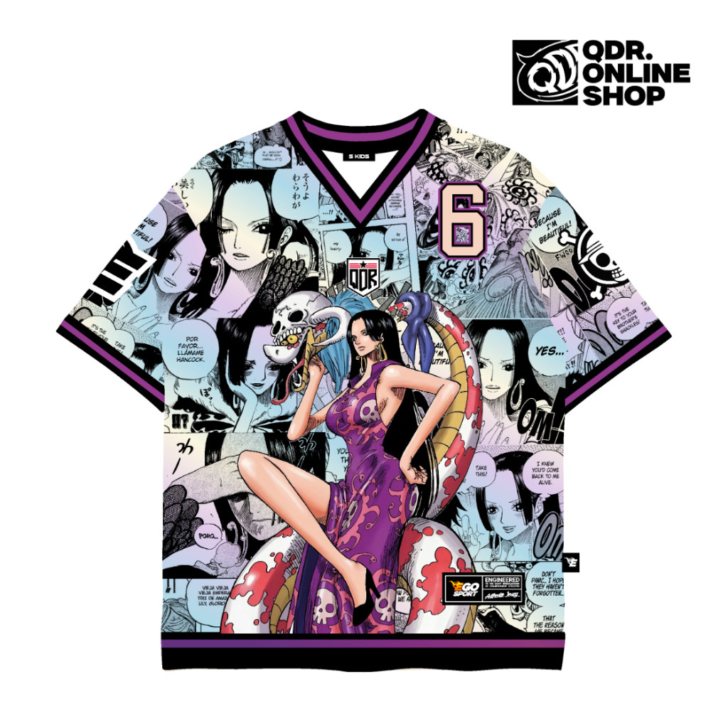 [Personalizado Para Crianças] Loja On-Line One Piece Boa Hancock Anime Kids Jersey Premium Fullprint 2-12 Anos Confortáv