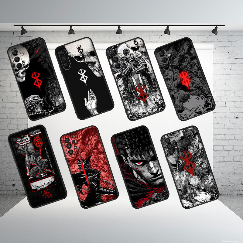 Capa De Telefone TPU De Silicone Preto Samsung A03s A05S A06 A07 A10S A11 A12 Berserk