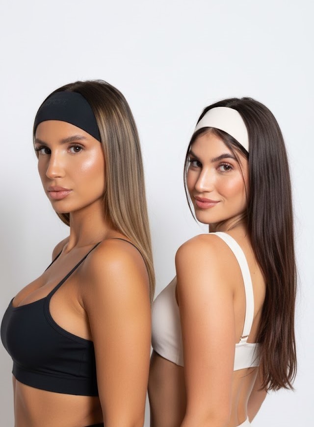 Kit 2 Faixas de Cabelo Headband Academia Yoga Skincare sport