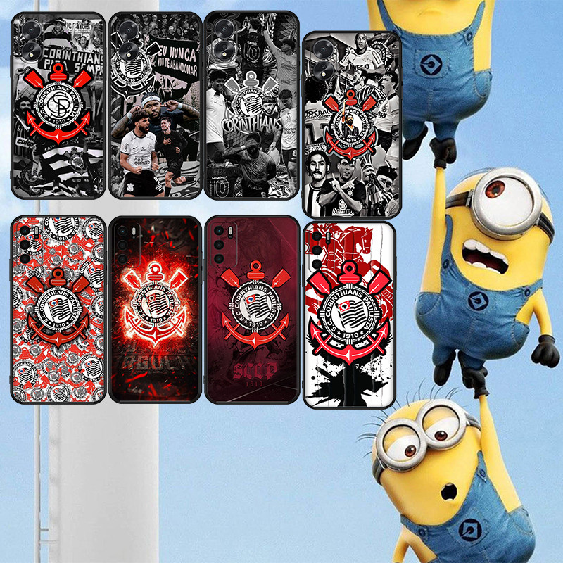 Capa De Telefone TPU De Silicone Preto Samsung A03s A05S A06 A07 A10S A11 A12 Corinthians Paulista2