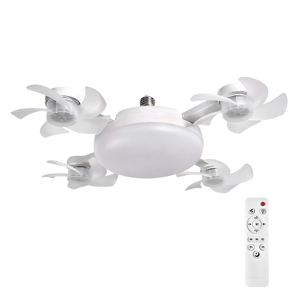 Lâmpada Ventilador De Teto Led Bivolt Com Controle Remoto