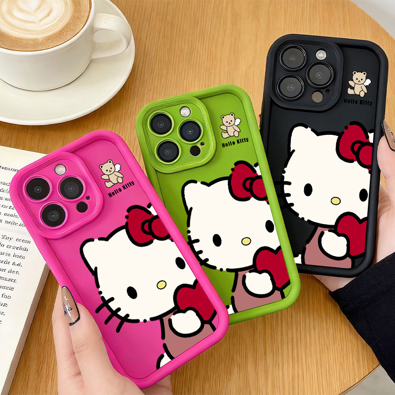 Capa Para Samsung A17 A07 A56 A36 A55 A54 A16 A15 A14 A05S A51 A52 A34 A35 A32 A13 Telefone Móvel Rosa Olá Kitty Doces