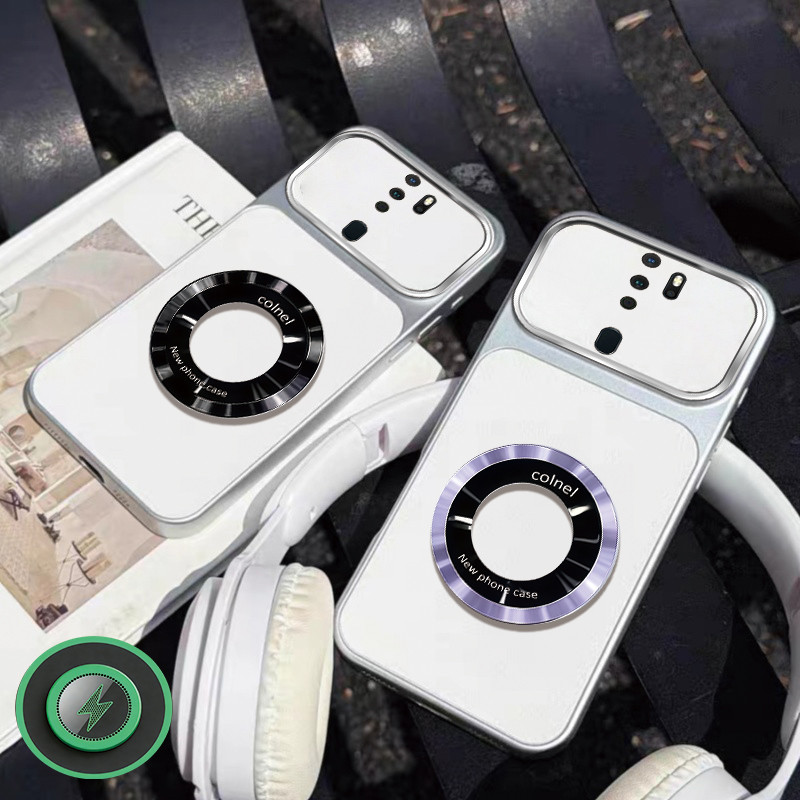 Adequado Para OPPO A5 A9 2020 Capa De Telefone Recentemente Projetada Padrão De Couro Lupa Sucção Magnética Carregamento