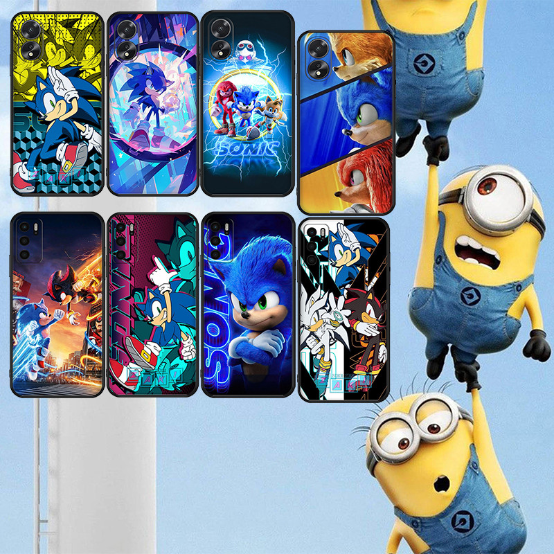 Capa De Telefone TPU De Silicone Preto Samsung A03s A05S A06 A07 A10S A11 A12 Sonic the Hedgehog1