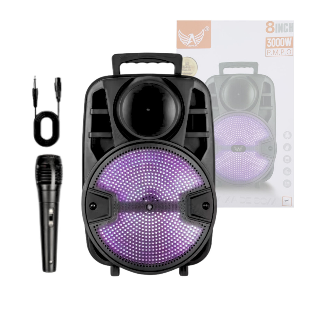 Caixa de Som Bluetooth 3000 PMPO com Microfone Altomex AM-555