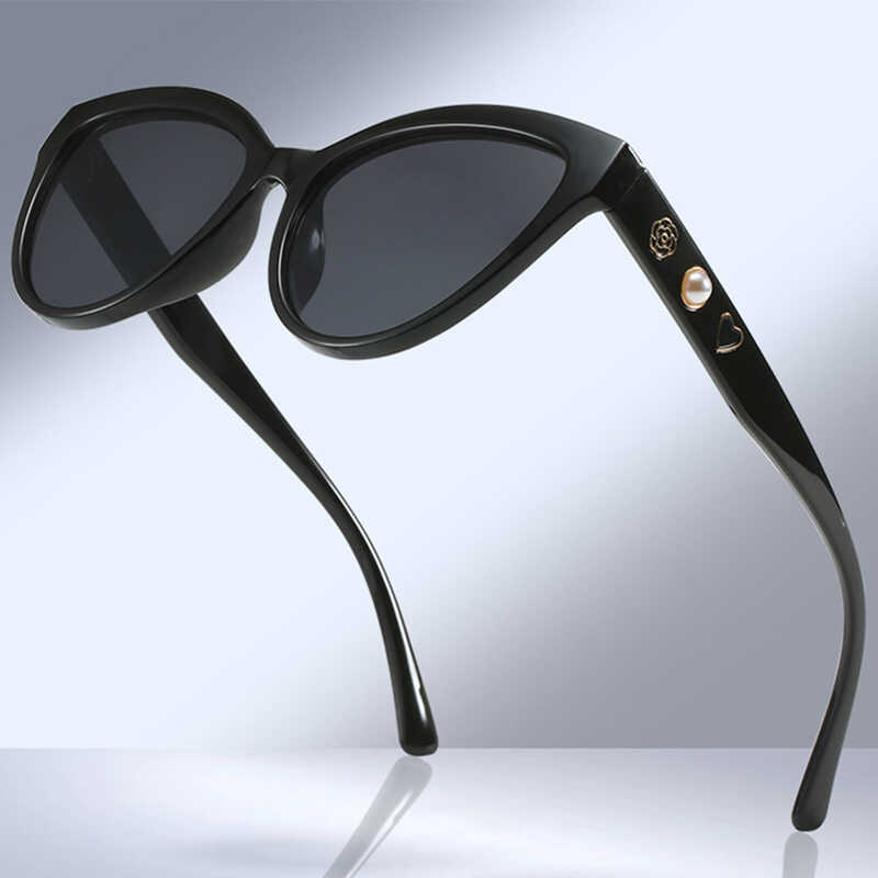 2023 moda óculos de sol único pérola amor senhoras óculos de sol feminino PC óculos de sol na moda