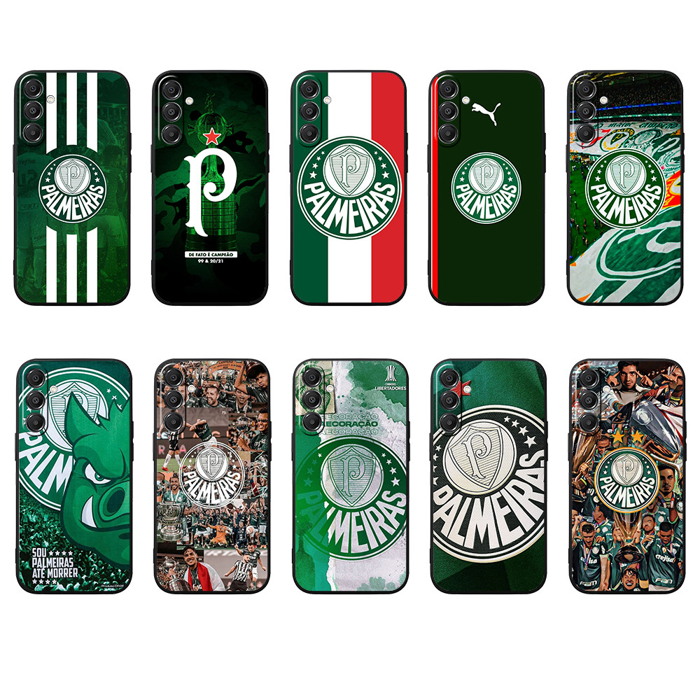 Samsung A55 A35 A24 A25 161mm A15 A05 A05S M55 M15 M35 4G 5G Palmeiras Capa De Telefone TPU Preta Macia