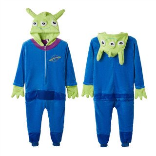 Fantasia De Macacão Com Capuz Alienígena Adulto Kigurumi De Três Olhos , Roupa De Dormir De Flanela Macia De Corpo Intei