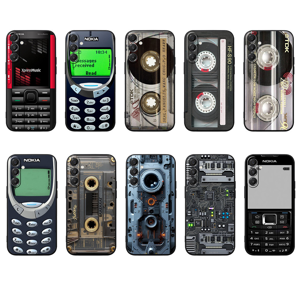 Para Samsung A55 A35 A24 A25 161mm A15 A05 A05S M55 M15 M35 4G 5G Nokia Capa De Telefone Preta Macia