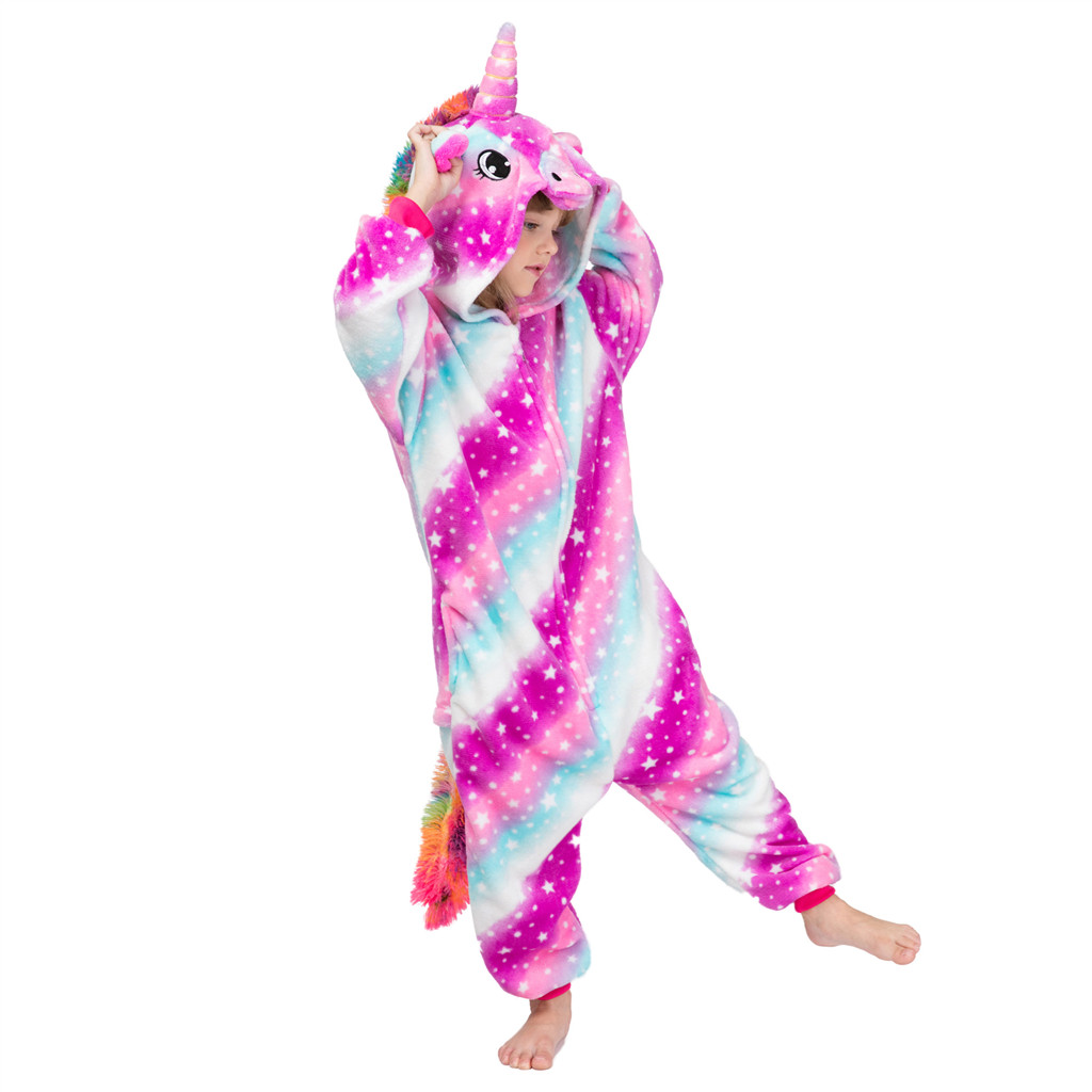 Kigurumi Unicórnio Spiderman Onesies Crianças Macacão Animal Meninas Meninos Cosplay Pijama Trajes De Super-Herói Para O