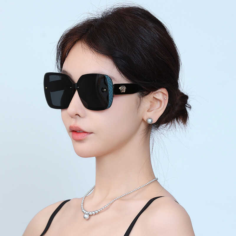 2025 óculos de sol moda guarda-sol óculos High-End sentir senhoras óculos de sol polarizados rosto grande óculos feminin