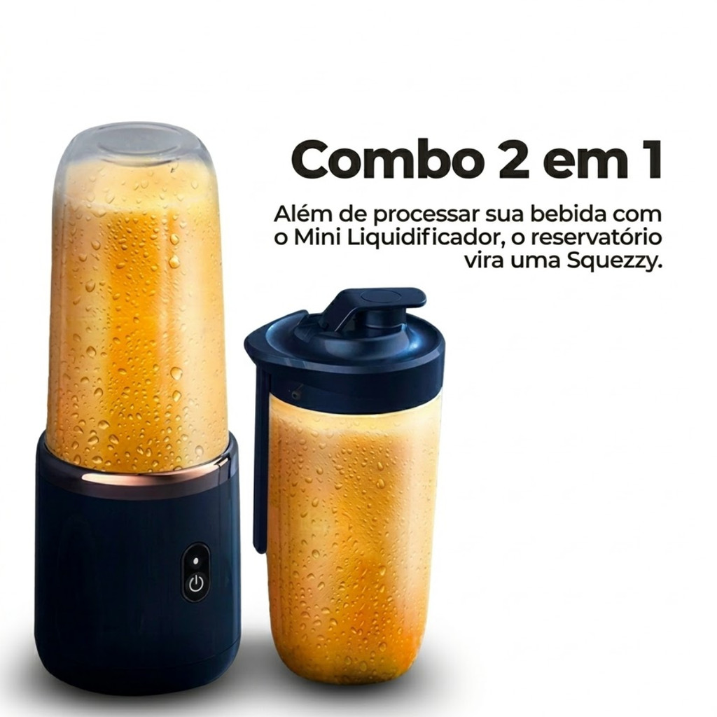 Produto Mini Processador Portátil 400ml Azul Prático -  Sano Mix