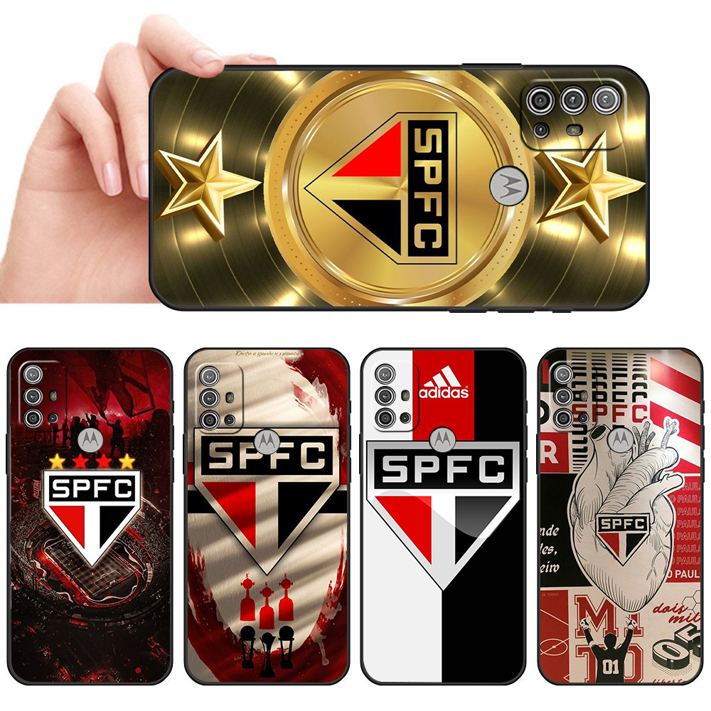 Capa De Telefone Preta Macia Para Moto G10 G20 G30 G22 G23 G50 G52 G53 G73 G82 São Paulo Protetora Anti-Queda