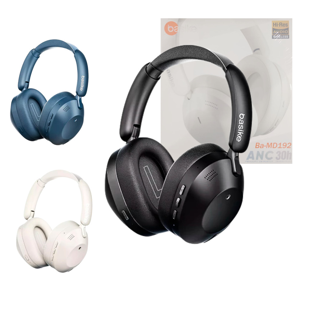 Fone de Ouvido Headphone Bluetooth Hi-Res ANC Cancelamento de Ruído BA-MD192