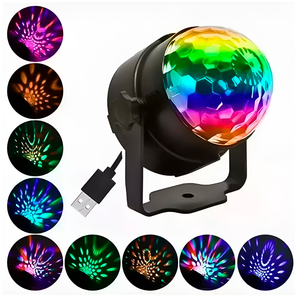 Globo Bola Maluca Led Magic Cristal Festa Iluminação